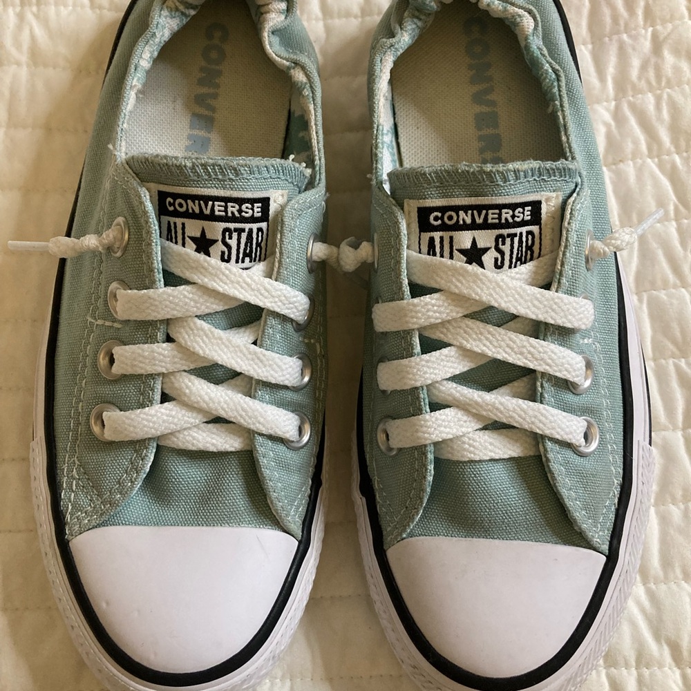 Converse Chuck Taylor Shoreline Sneakers Shoes Green Blue Teal Slip-on Women 6